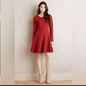 DOLAN LEFT COAST FOR ANTHROPOLOGIE Women’s Orange Piper Fit & Flare Dress Small
